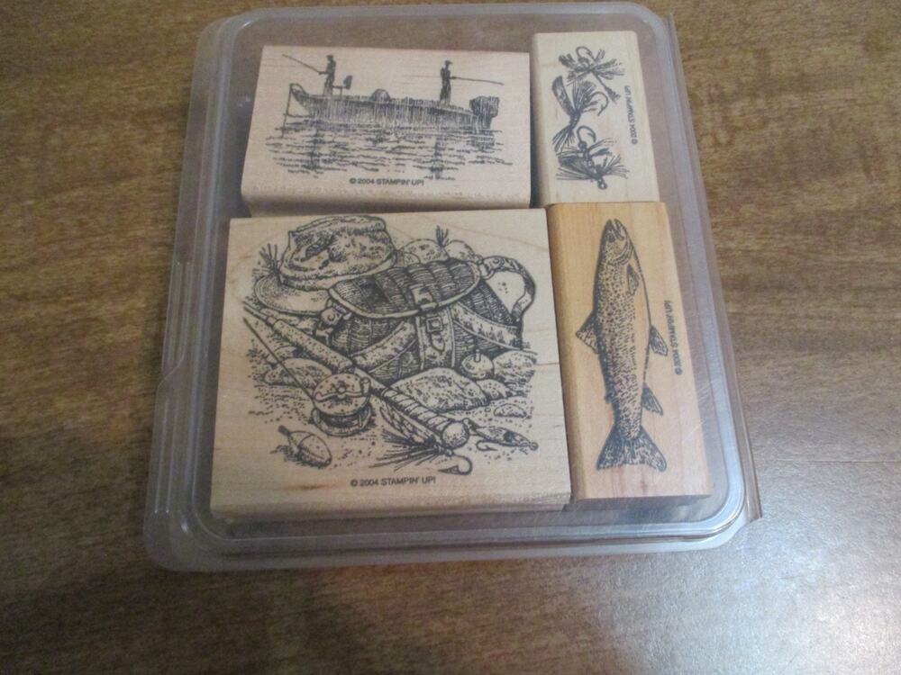 STAMPIN UP RUBBER STAMP SET ANGLER